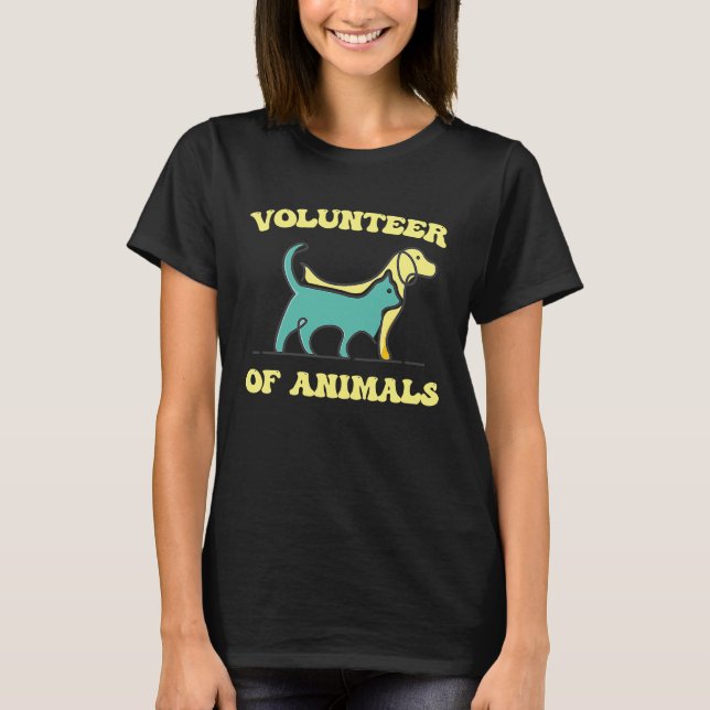 T-shirt Bénévolat Animal Shelter Bénévole Meilleur volonta (Devant)