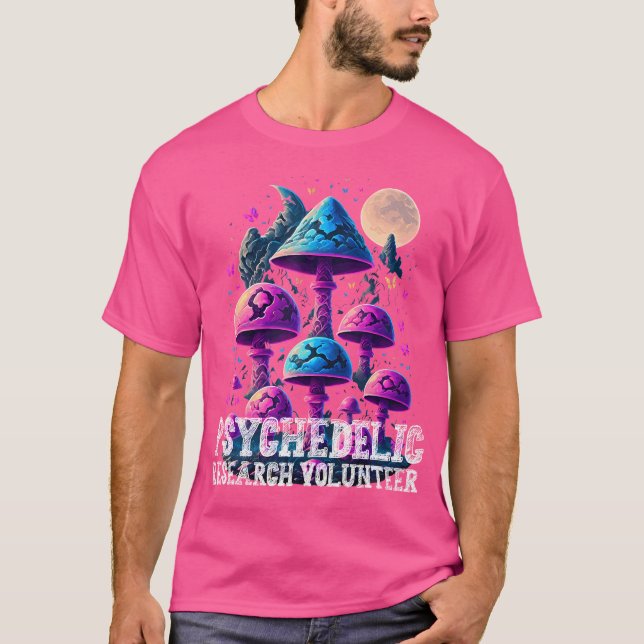 T-shirt Bénévole de recherche sur les champignons psychédé (Devant)