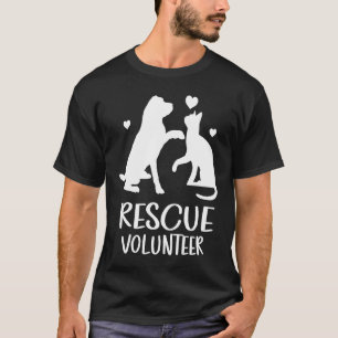 T-shirt BÉNÉVOLE DE SAUVETAGE Refuge Animaux Chien Chat Am