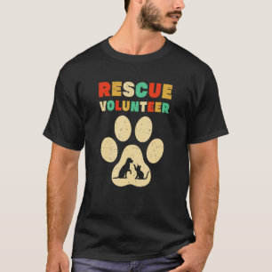 T-shirt Bénévole de sauvetage Refuge pour animaux Chien Ch