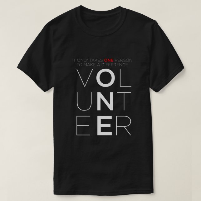 T-shirt Bénévoles Faire une différence Volontaire Volontai (Design devant)