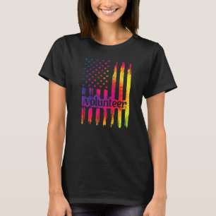 T-shirt Bénévoles-nous Drapeau Volontaire Travailleur béné