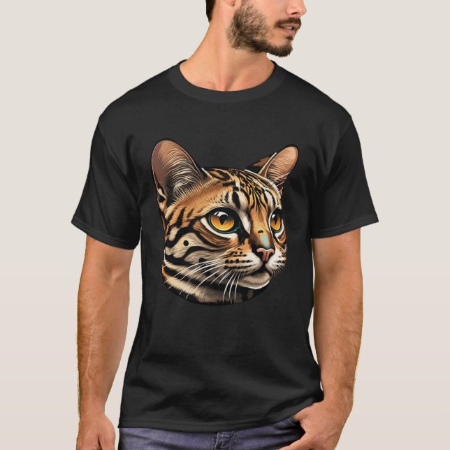 T-shirt Bengal cat in bold colors (Devant)