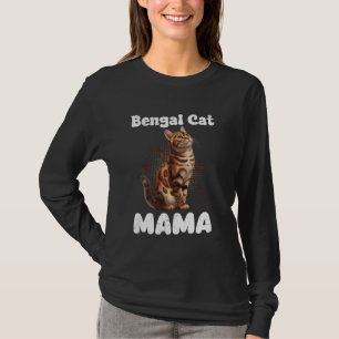 T-shirt BENGAL MAMA BENGAL CHAT MOM Ct MOMMY Bengale Chat