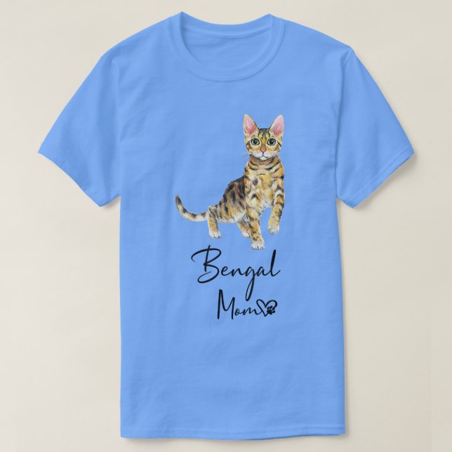 T-shirt BENGAL Maman mignonne Chat Mère Kitten  (Design devant)