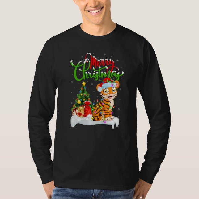 T-shirt Bengal Tiger  Xmas Decorations Bengal Tiger Christ (Devant)