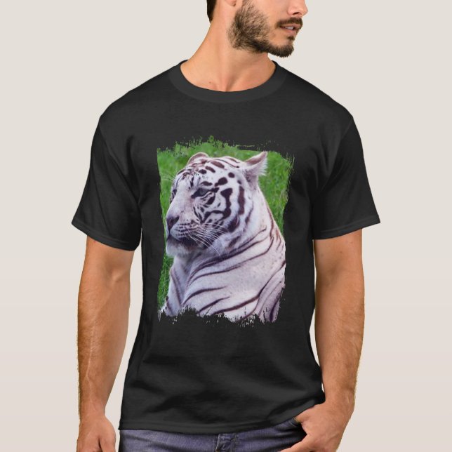 T-shirt Bengale animal rayé Cool de tigres blancs (Devant)