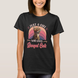 T-shirt Bengale Cat JUSTE UNE FILLE QUI AIME BENGAL CATS V