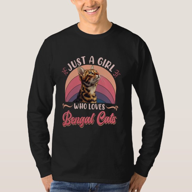 T-shirt Bengale Cat JUSTE UNE FILLE QUI AIME BENGAL CATS V (Devant)