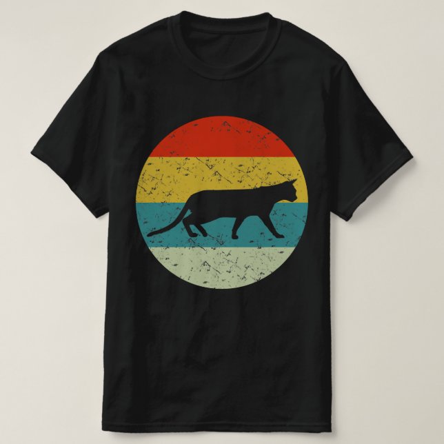 T-shirt bengale chat rétro vintage (Design devant)