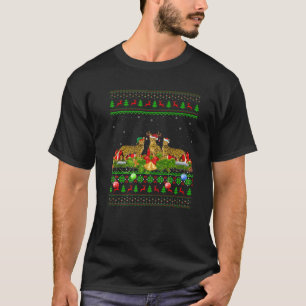 T-shirt Bengale Chat Xmas Éclairage Père Noël Bengale laid