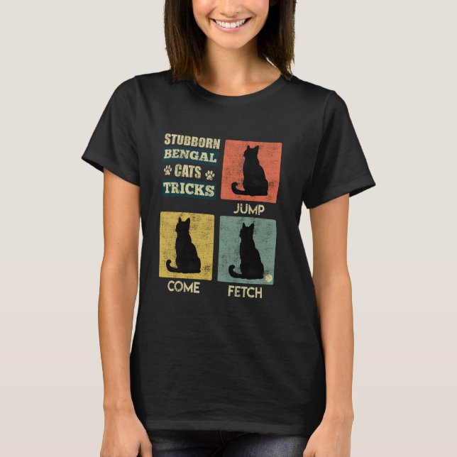 T-shirt Bengale Chats STUBBNER BENGAL CHAÎNES TRICKS Funny (Devant)