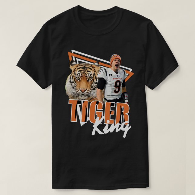 T-shirt Bengale Joe Burrow Tiger King (Design devant)