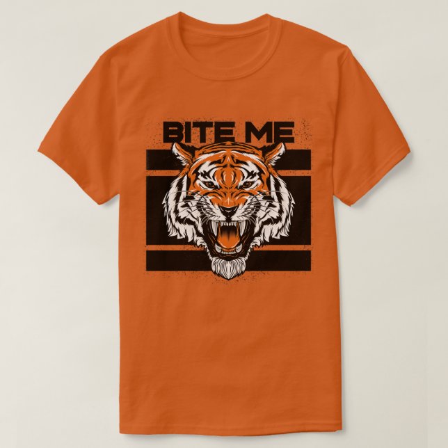 T-shirt Bengale Tiger Me Bite Vintage Retro (Design devant)