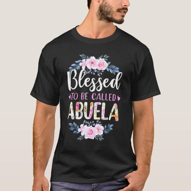 T-shirt Béni D'Être Appelé Abuela Floral (Devant)