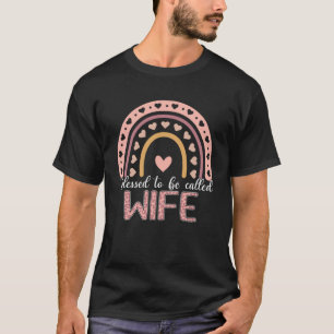 T-shirt Béni D'Être Appelé Femme Leopard Arc-En-Ciel Mère
