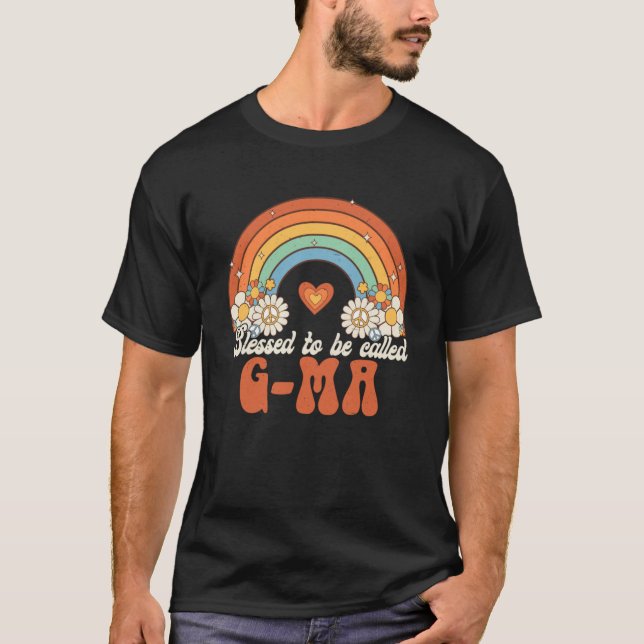 T-shirt Béni d'être appelé G Ma Super Mère arc-en-ciel s (Devant)