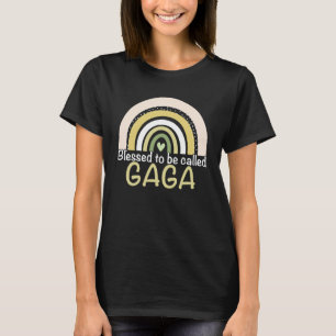 T-shirt Béni d'être appelé Gaga Boho Rainbow Mother s Da
