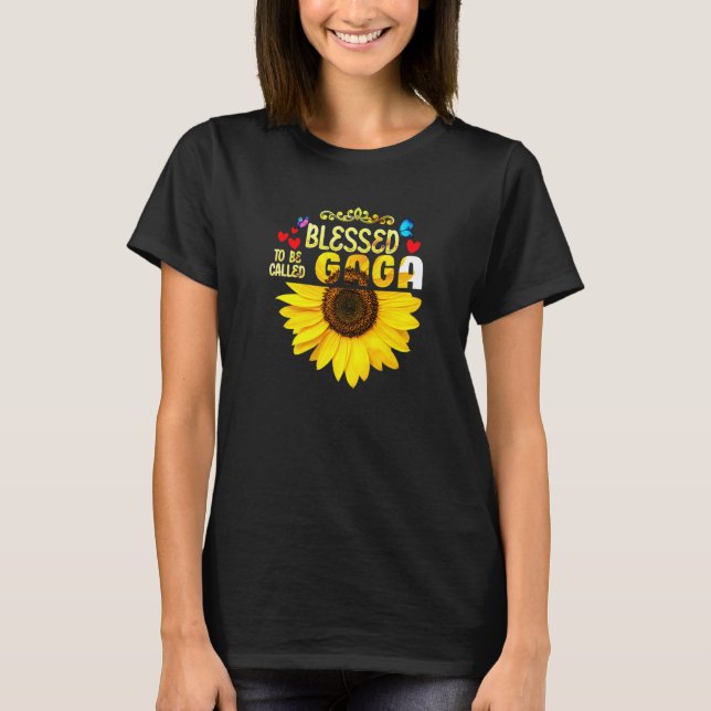 T-shirt Béni D'Être Appelé Gaga Femme Tournesol Gaga Mo (Devant)