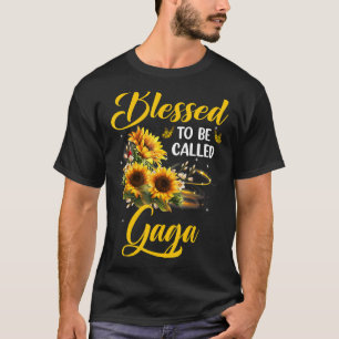 T-shirt Béni d'être appelé Gaga Fête des Mères tournesol