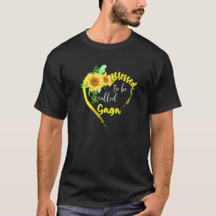 T-shirt Béni d'être appelé Gaga Sunflower Gaga Mère