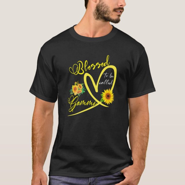 T-shirt Béni D'Être Appelé Gammi Sunflower Heart Mères (Devant)