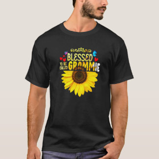 T-shirt Béni D'Être Appelé Grammie Fleurs De Tournesol Gra