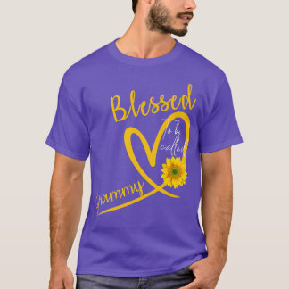 T-shirt Béni D'Être Appelé Grammy Coeur Tournesol Mère