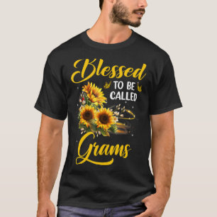 T-shirt Béni d'être appelé Grams Mère Fête Tournesol