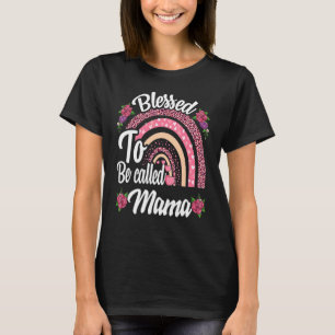 T-shirt Béni D'Être Appelé Mama Mare Arc En Ciel Pour Les 