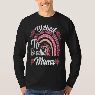 T-shirt Béni D'Être Appelé Mama Mare Arc En Ciel Pour Les