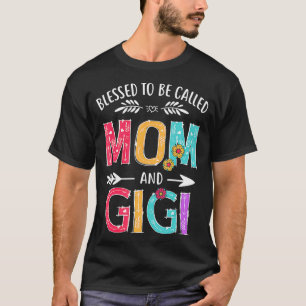 T-shirt Béni d'être appelé maman et Gigi Funny grand-mère 