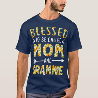 T-shirt Béni d'être appelé maman et Grammie Sunflower Chr