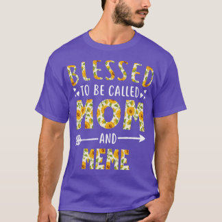 T-shirt Béni d'être appelé maman et mème tournesol Christ
