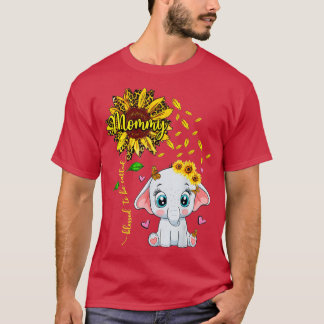 T-shirt Béni D'Être Appelé Maman Fleur De Soleil Eléphant