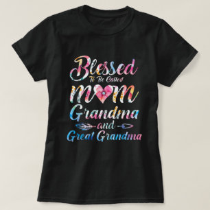 T-shirt Béni D'Être Appelé Maman Grand-Mère Grand Grand Gr