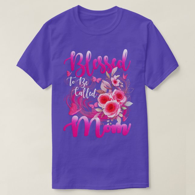 T-shirt Béni D'Être Appelé Maman Mignonne Fête Des Mères (Design devant)