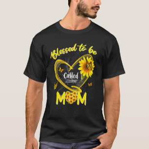 T-shirt Béni d'être appelé maman mignonne tournesol Mère D