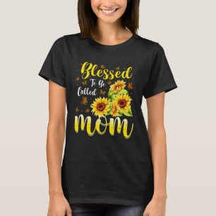 T-shirt Béni d'être appelé maman mignonne tournesol Mère s