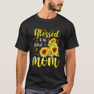 T-shirt Béni d'être appelé maman mignonne tournesol Mère s