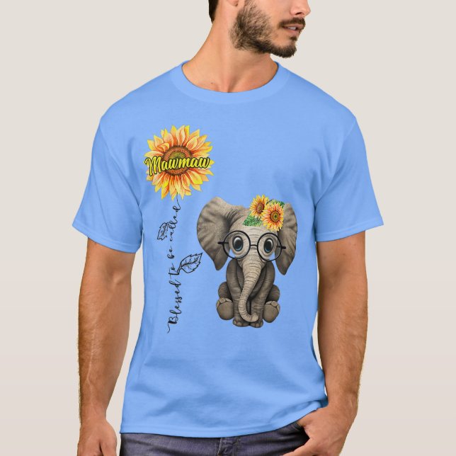 T-shirt Béni D'Être Appelé Mawmaw Hippie Elephant Day (Devant)