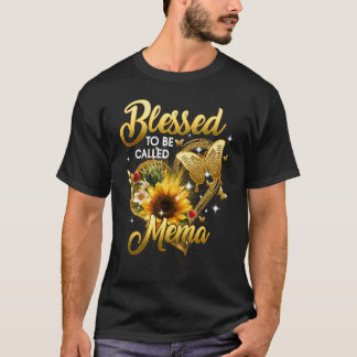 T-shirt Béni D'Être Appelé Méma Grand-Mère Tournesol Mère