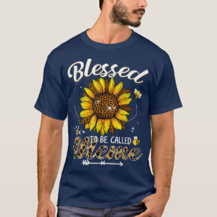 T-shirt Béni D'Être Appelé Mème Drôle Léopard Tournesol