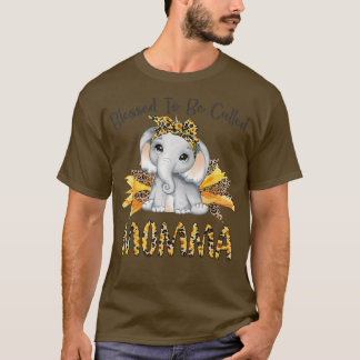 T-shirt Béni D'Être Appelé Momma Sunflower Elephant Moth