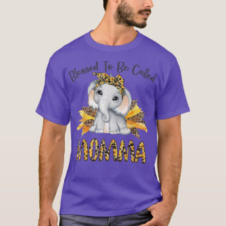 T-shirt Béni D'Être Appelé Momma Sunflower Elephant Moth