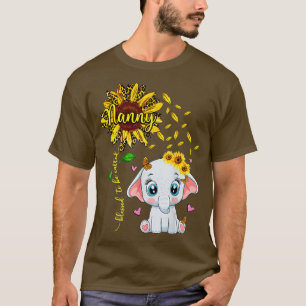 T-shirt Béni D'Être Appelé Nanny Sunflower Elephant