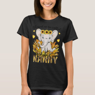 T-shirt Béni D'Être Appelé Nanny Sunflower Elephant Moth