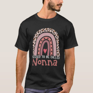 T-shirt Béni D'Être Appelé Nonna Rainbow Leopard Mother