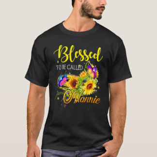 T-shirt Béni d'être appelé Nonnie Sunflower Fête des mères