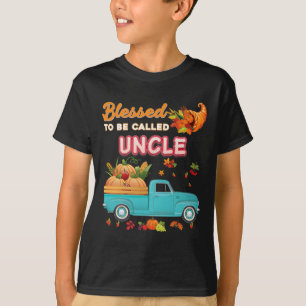 T-shirt Béni D'Être Appelé Oncle Citrouille Camion Thanksg